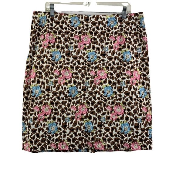 Nicole Miller Dresses & Skirts - Nicole Miller Women's Short Brown Floral Skirt